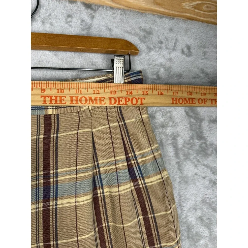Pearly Gates Pants Mens 30x30 Plaid Tapered Golf Wool Old School Pleated Classic